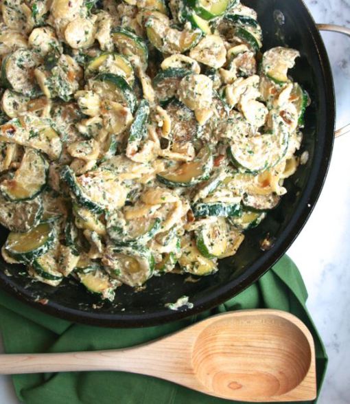 Summer Pasta with Zucchini, Basil, & Ricotta by The Brook Cook